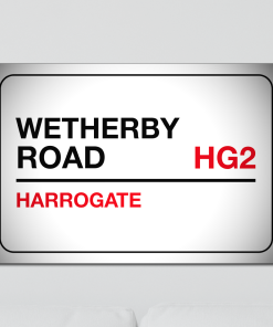 Harrogate Town Aluminium Wall Art Metal Sign 2021-22 Black & Red