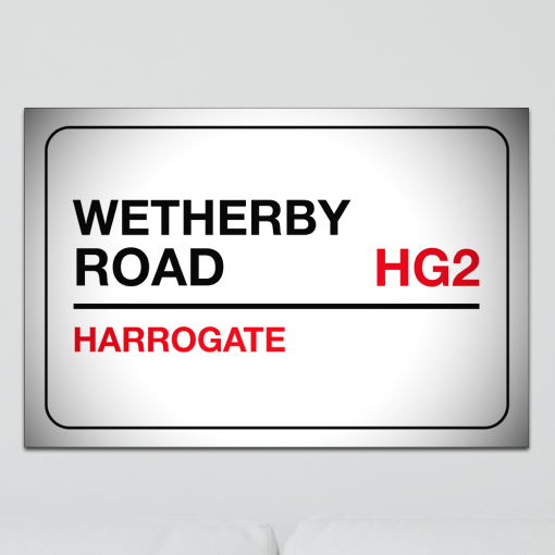 Harrogate Town Aluminium Wall Art Metal Sign 2021-22 Black & Red
