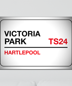 Hartlepool Utd Aluminium Wall Art Metal Sign 2021-22 Black & Red