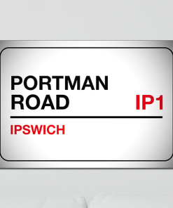 Ipswich Town Aluminium Wall Art Metal Sign 2021-22 Black & Red