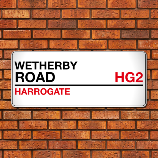 Harrogate Town Aluminium Wall Art Metal Sign 2021-22 Black & Red - Image 2