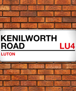 Luton Town Stadium Sign Aluminium Wall Art Metal Sign 2021-22 Red & Black