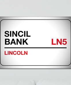 Lincoln City Aluminium Wall Art Metal Sign 2021-22 Black & Red