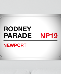 Newport County Aluminium Wall Art Metal Sign 2021-22 Black & Red