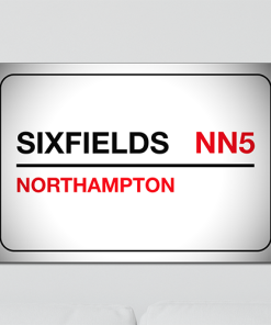 Northampton Town Aluminium Wall Art Metal Sign 2021-22 Black & Red