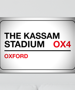Oxford Utd Aluminium Wall Art Metal Sign 2021-22 Black & Red