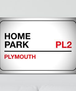 Plymouth Argyle Aluminium Wall Art Metal Sign 2021-22 Black & Red