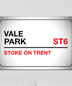 Port Vale Aluminium Wall Art Metal Sign 2021-22 Black & Red