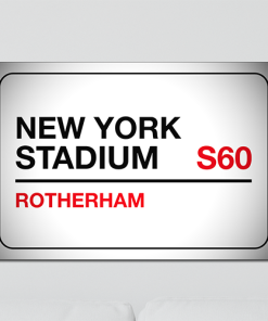 Rotherham Utd Aluminium Wall Art Metal Sign 2021-22 Black & Red