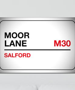Salford City Aluminium Wall Art Metal Sign 2021-22 Black & Red