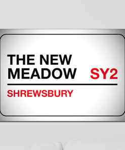 Shrewsbury Aluminium Wall Art Metal Sign 2021-22 Black & Red