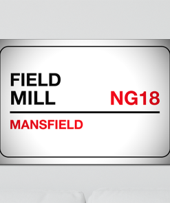 Mansfield Town Aluminium Wall Art Metal Sign 2021-22 Black & Red