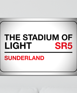 Sunderland Aluminium Wall Art Metal Sign 2021-22 Black & Red