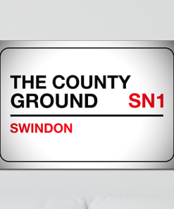Swindon Town Aluminium Wall Art Metal Sign 2021-22 Black & Red