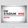 Wigan Athletic Aluminium Wall Art Metal Sign 2021-22 Black & Red