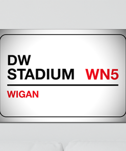 Wigan Athletic Aluminium Wall Art Metal Sign 2021-22 Black & Red