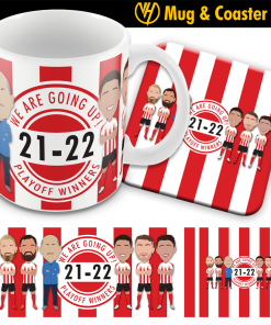 Sunderland Play-Off Winners 21-22 Mug and Coaster Set
