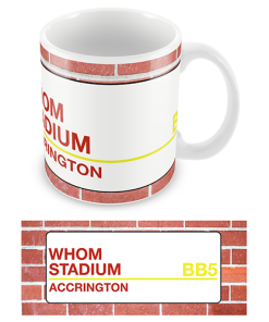 Accrington Stanley Sign Mug Team Colours