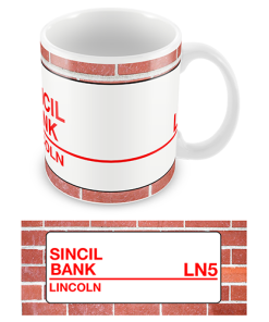 Lincoln City Stadium Sign Mug Team Colours