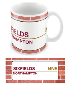 Northampton Town Stadium Sign Mug Team Colours