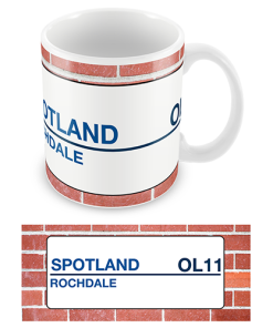Rochdale Stadium Sign Mug Team Colours
