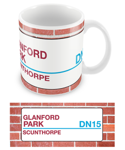 Scunthorpe Utd Stadium Sign Mug Team Colours