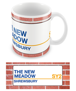 Shrewsbury Town Stadium Sign Mug Team Colours