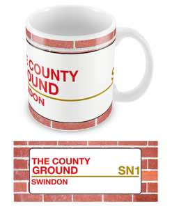 Swindon Town Stadium Sign Mug Team Colours