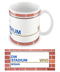 Wigan Athletic Stadium Sign Mug Team Colours