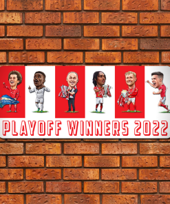 Nottingham Forest Wall Art Metal Sign Play-Off Winners 2022