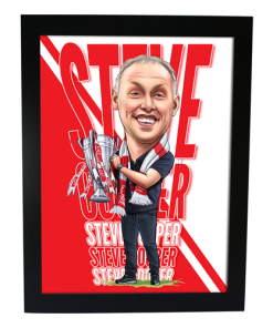 Steve Cooper Nottingham Forest The Football Artist Framed Print