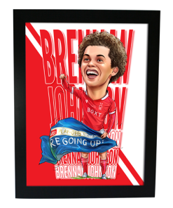 Johnson Nottingham Forest The Football Artist Framed Print