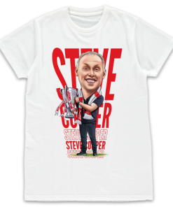 Nottingham Forest The Football Artist White T-Shirt Text Steve Cooper
