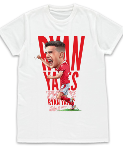 Nottingham Forest The Football Artist White T-Shirt Text Yates