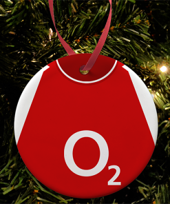 Arsenal Home 2004 Retro Kit Christmas Tree Decoration