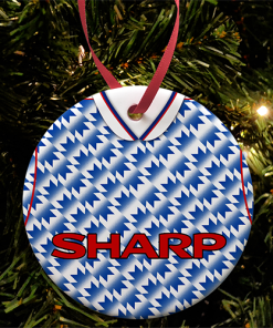 Man Utd Away 1992 Retro Kit Christmas Tree Decoration