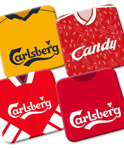 Liverpool Retro Shirts Coaster Pack Of 4