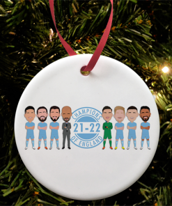 Man City Champions Of England 21-22 Christmas Tree Decoration