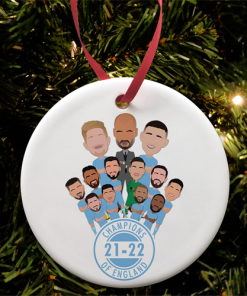 Man City Champions Of England 21-22 Christmas Tree Decoration Design 2