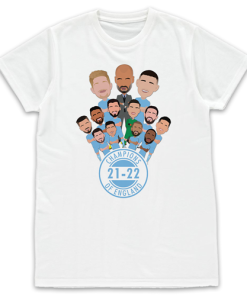 City Champions Of England 21-22 White T-Shirt Design 2
