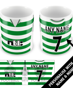 Celtic Home Shirt 2002 Personalised Retro Kit Mug