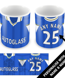 Chelsea Home Shirt 1997 Personalised Retro Kit Mug