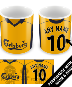 Liverpool Away Shirt 2000 Personalised Retro Kit Mug