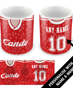 Liverpool Home Shirt 1989 Personalised Retro Kit Mug