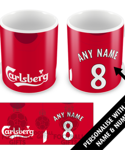 Liverpool Home Shirt 2005 Personalised Retro Kit Mug
