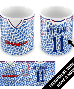 Man Utd Away Shirt 1992 Personalised Retro Kit Mug