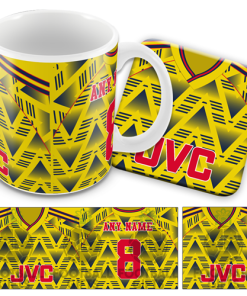 Arsenal Retro Kit Away 1991 Mug and Coaster Set