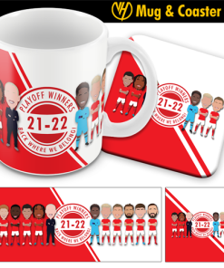 Nottingham Forest Play-Off Winners 21-22 Mug and Coaster Set