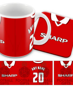 Man Utd Retro Kit Home 1999 Mug and Coaster Set