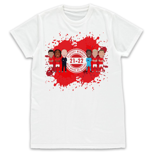 Nottingham Forest Play-Off Winners 21-22 White T-Shirt Splash